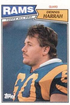#152 Dennis Harrah - Los Angeles Rams - 1987 Topps Football