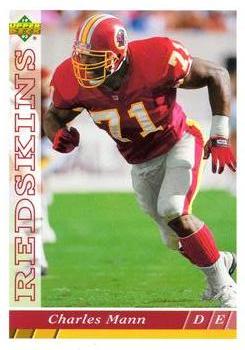 #152 Charles Mann - Washington Redskins - 1993 Upper Deck Football