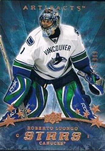 #152 Roberto Luongo - Vancouver Canucks - 2008-09 Upper Deck Artifacts Hockey