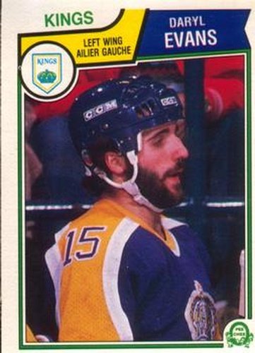 #153 Daryl Evans - Los Angeles Kings - 1983-84 O-Pee-Chee Hockey
