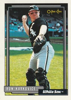 #153 Ron Karkovice - Chicago White Sox - 1992 O-Pee-Chee Baseball