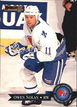 #153 Owen Nolan - Quebec Nordiques - 1995-96 Donruss Hockey