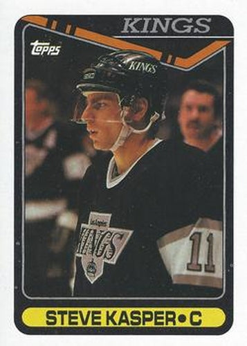 #153 Steve Kasper - Los Angeles Kings - 1990-91 Topps Hockey
