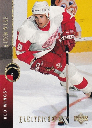 #153 Aaron Ward - Detroit Red Wings - 1994-95 Upper Deck Hockey - Electric Ice