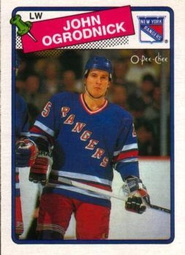 #153 John Ogrodnick - New York Rangers - 1988-89 O-Pee-Chee Hockey