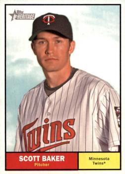 #153 Scott Baker - Minnesota Twins - 2010 Topps Heritage Baseball