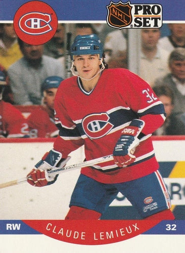 #153 Claude Lemieux - Montreal Canadiens - 1990-91 Pro Set Hockey