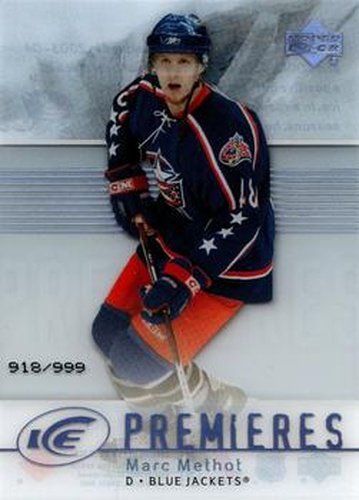 #154 Marc Methot - Columbus Blue Jackets - 2007-08 Upper Deck Ice Hockey