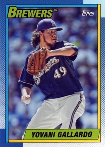#154 Yovani Gallardo - Milwaukee Brewers - 2013 Topps Archives Baseball