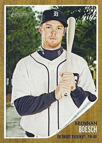#154 Brennan Boesch - Detroit Tigers - 2011 Topps Heritage Baseball