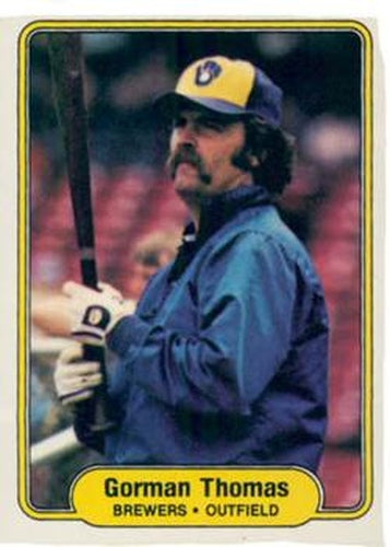 #154 Gorman Thomas - Milwaukee Brewers - 1982 Fleer Baseball