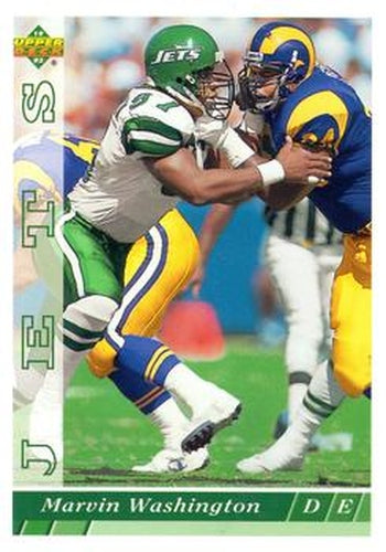 #154 Marvin Washington - New York Jets - 1993 Upper Deck Football