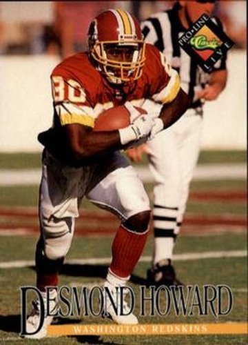 #154 Desmond Howard - Washington Redskins - 1994 Pro Line Live Football