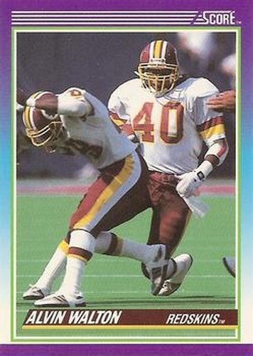 #154 Alvin Walton - Washington Redskins - 1990 Score Football