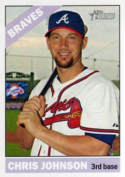 #154 Chris Johnson - Atlanta Braves - 2015 Topps Heritage Baseball