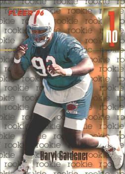 #154 Daryl Gardener - Miami Dolphins - 1996 Fleer Football