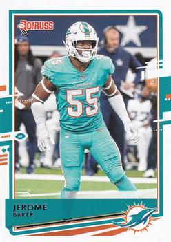 #154 Jerome Baker - Miami Dolphins - 2020 Donruss Football