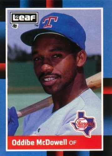 #154 Oddibe McDowell - Texas Rangers - 1988 Leaf Baseball