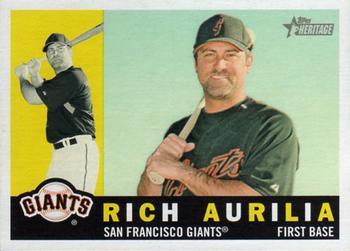 #154 Rich Aurilia - San Francisco Giants - 2009 Topps Heritage Baseball
