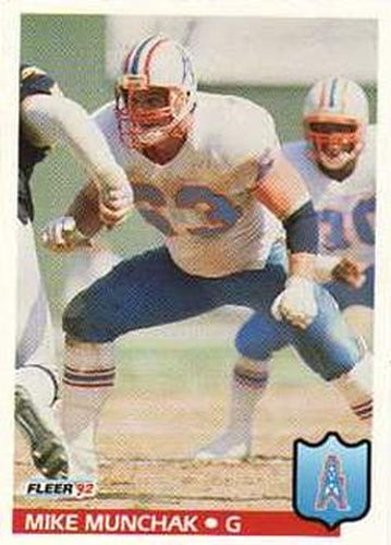 154 Mike Munchak - Houston Oilers - 1992 Fleer Football – Isolated