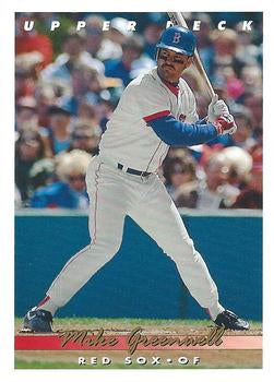 #154 Mike Greenwell - Boston Red Sox - 1993 Upper Deck Baseball