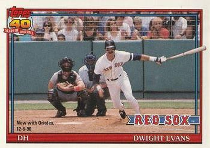 #155 Dwight Evans - Baltimore Orioles - 1991 O-Pee-Chee Baseball