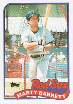 #155 Marty Barrett - Boston Red Sox - 1989 Topps Baseball