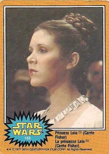 #155 Princess Leia Carrie Fisher - 1977 O-Pee-Chee Star Wars