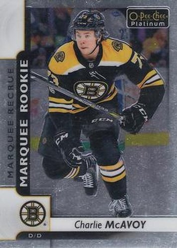#155 Charlie McAvoy - Boston Bruins - 2017-18 O-Pee-Chee Platinum Hockey