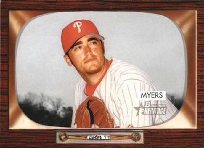 #155 Brett Myers - Philadelphia Phillies - 2004 Bowman Heritage Baseball