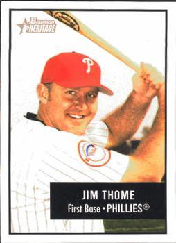#155 Jim Thome - Philadelphia Phillies - 2003 Bowman Heritage Baseball