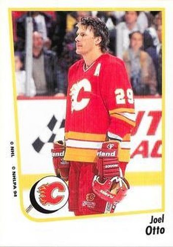 #155 Joel Otto - Calgary Flames - 1994-95 Panini Hockey Stickers