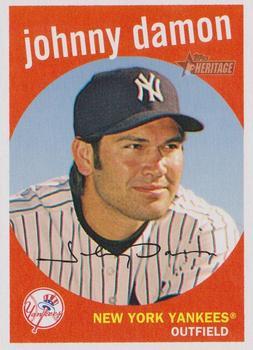 #155 Johnny Damon - New York Yankees - 2008 Topps Heritage Baseball