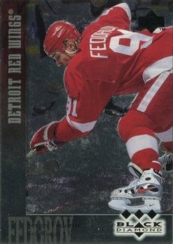 #155 Sergei Fedorov - Detroit Red Wings - 1996-97 Upper Deck Black Diamond Hockey