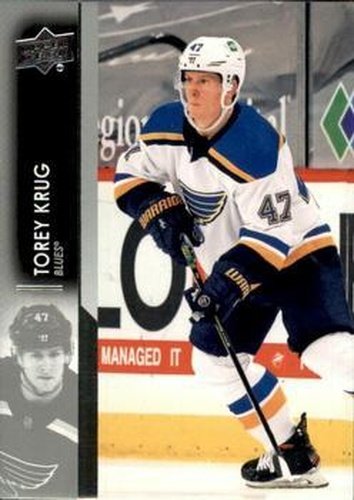 #155 Torey Krug - St. Louis Blues - 2021-22 Upper Deck Hockey