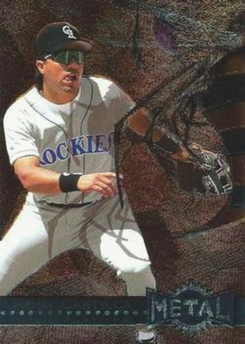 #155 Vinny Castilla - Colorado Rockies - 1996 Metal Universe Baseball