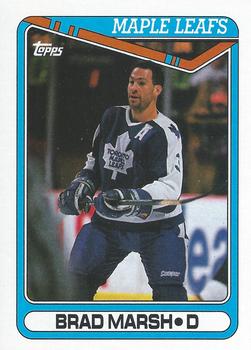 #155 Brad Marsh - Toronto Maple Leafs - 1990-91 Topps Hockey