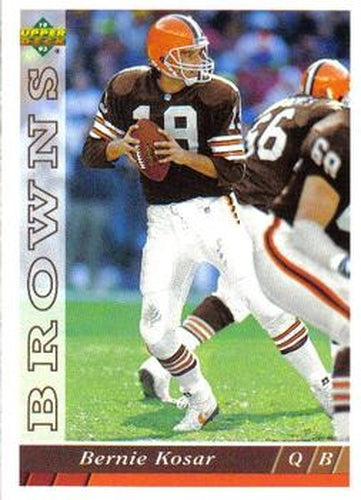 #155 Bernie Kosar - Cleveland Browns - 1993 Upper Deck Football
