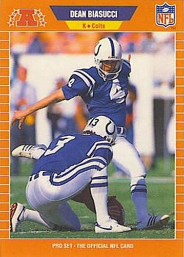 #156 Dean Biasucci - Indianapolis Colts - 1989 Pro Set Football