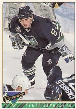#156 Geoff Sanderson - Hartford Whalers - 1993-94 Topps Premier Hockey