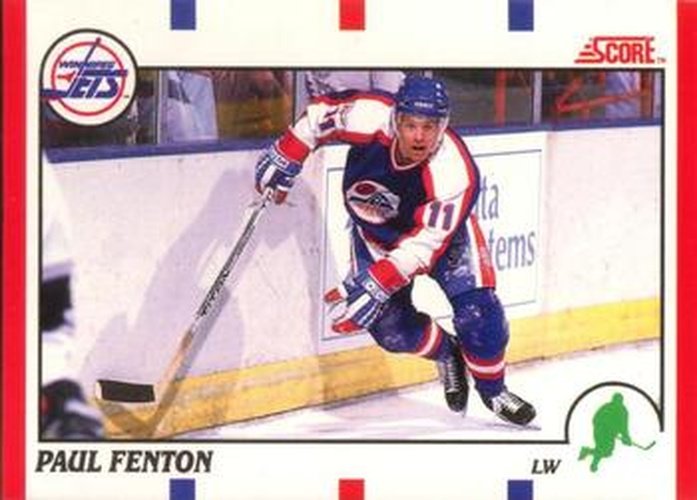 #156 Paul Fenton - Winnipeg Jets - 1990-91 Score Canadian Hockey