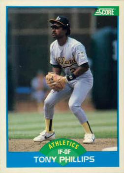 #156 Tony Phillips - Oakland Athletics - 1989 Score Baseball