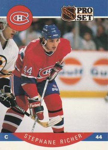 #156 Stephane Richer - Montreal Canadiens - 1990-91 Pro Set Hockey