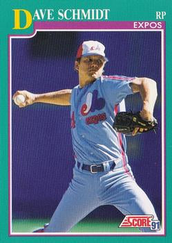 #156 Dave Schmidt - Montreal Expos - 1991 Score Baseball