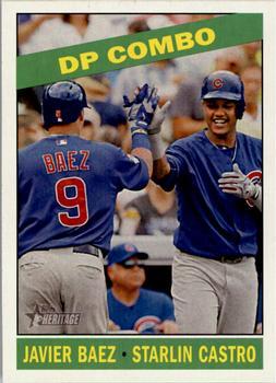 #156 DP Combo Starlin Castro / Javier Baez - Chicago Cubs - 2015 Topps Heritage Baseball