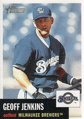 #156 Geoff Jenkins - Milwaukee Brewers - 2002 Topps Heritage Baseball
