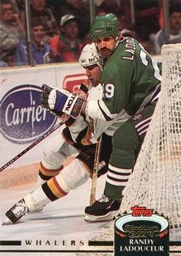 #156 Randy Ladouceur - Hartford Whalers - 1992-93 Stadium Club Hockey