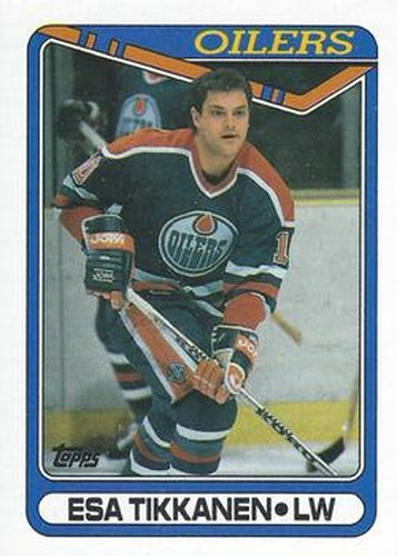 #156 Esa Tikkanen - Edmonton Oilers - 1990-91 Topps Hockey