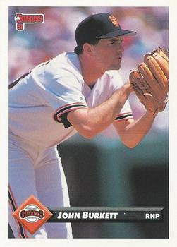 #156 John Burkett - San Francisco Giants - 1993 Donruss Baseball