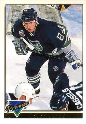#156 Geoff Sanderson - Hartford Whalers - 1993-94 O-Pee-Chee Premier Hockey - Gold